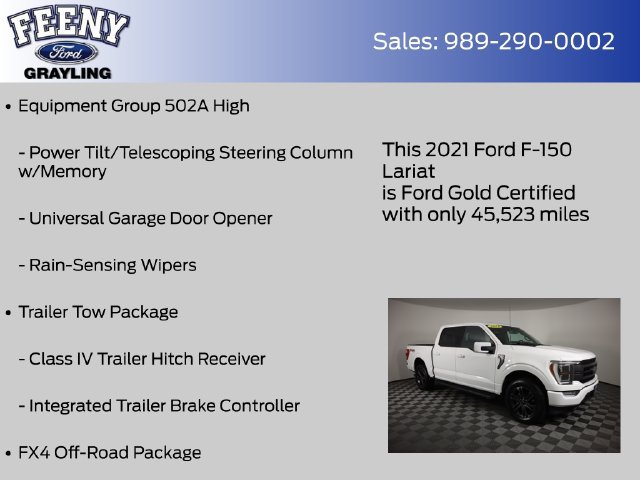 Certified 2021 Ford F150 Lariat w/ Equipment Group 502A High AWD/4WD image 20
