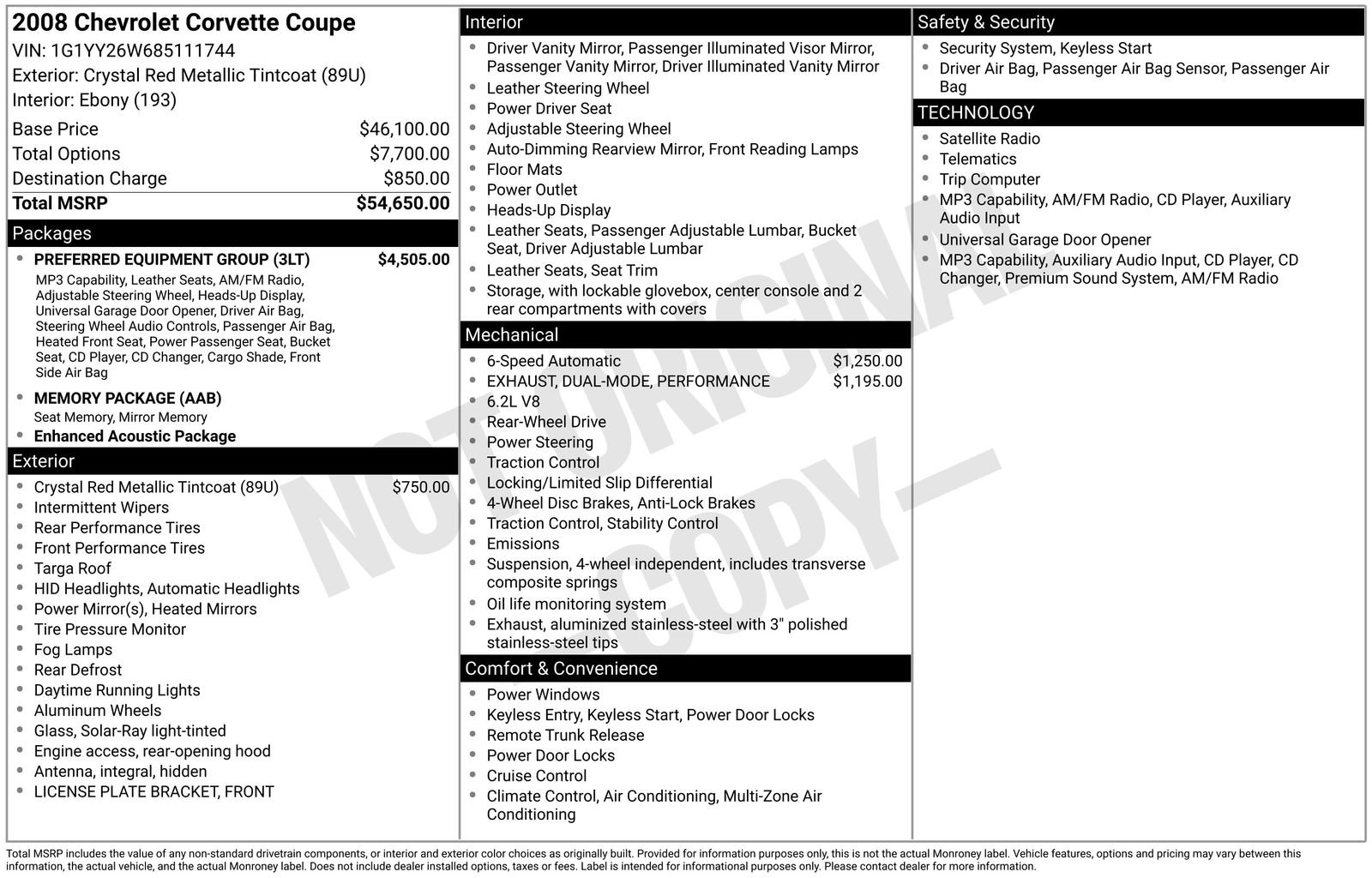 Used 2008 Chevrolet Corvette Coupe w/ Preferred Equipment Group RWD image 31