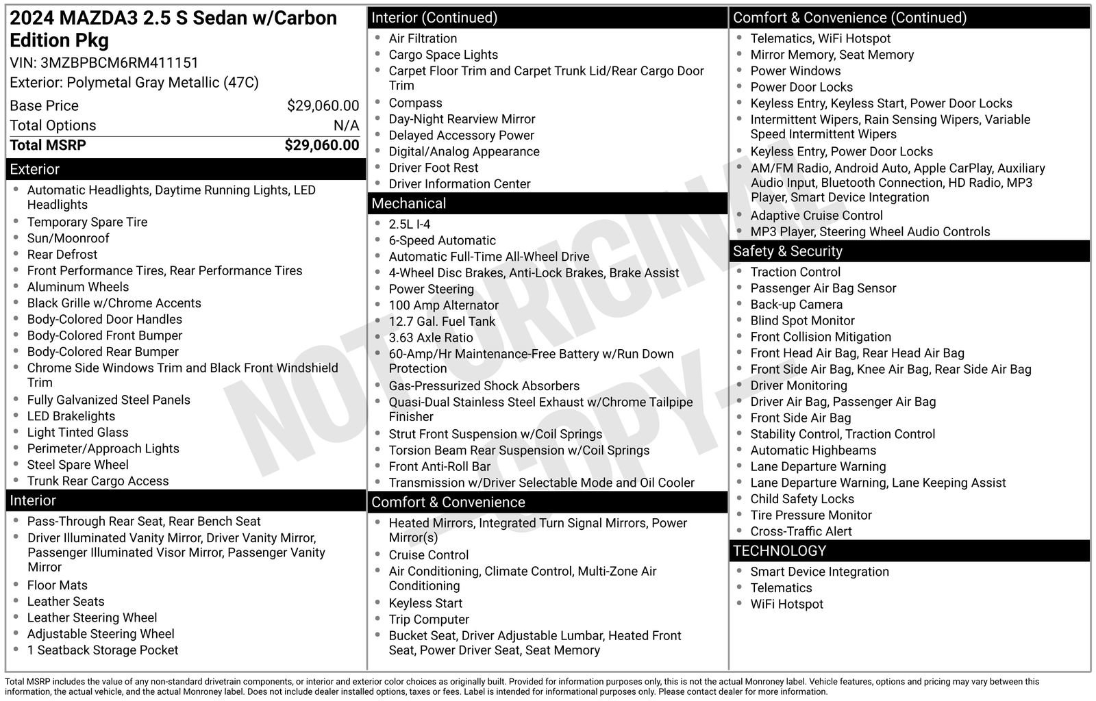 Used 2024 MAZDA MAZDA3 s image 5