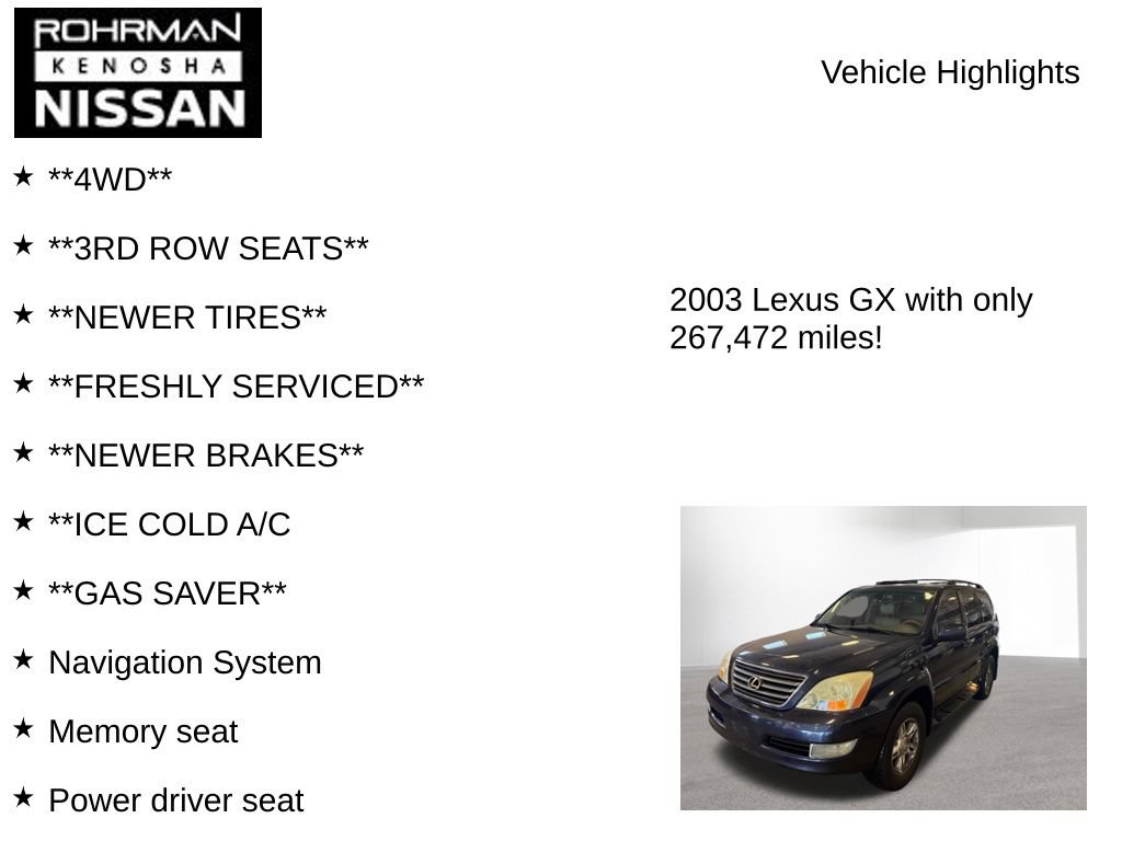 Used 2003 Lexus GX 470 AWD/4WD image 7