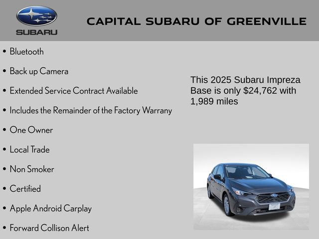Certified 2025 Subaru Impreza 2.0i image 4