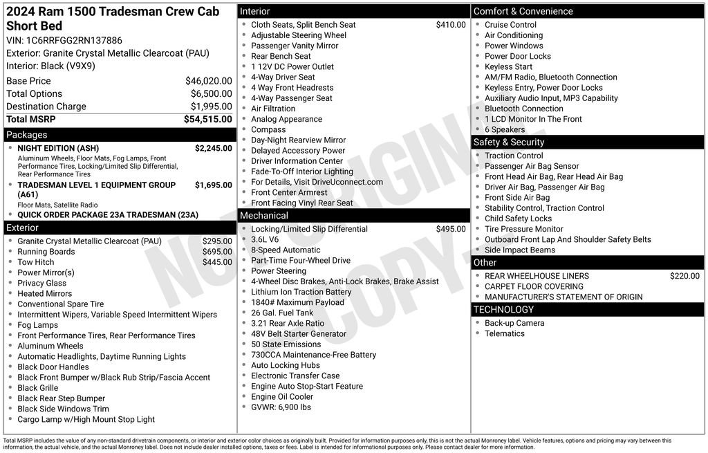 Used 2024 RAM 1500 Tradesman w/ Night Edition AWD/4WD image 33