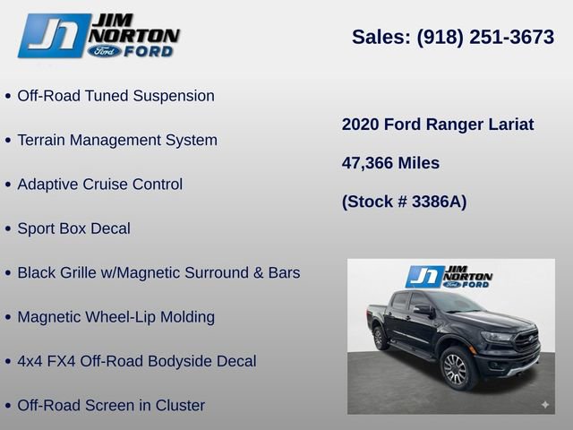Used 2020 Ford Ranger Lariat w/ Equipment Group 501A Mid image 17