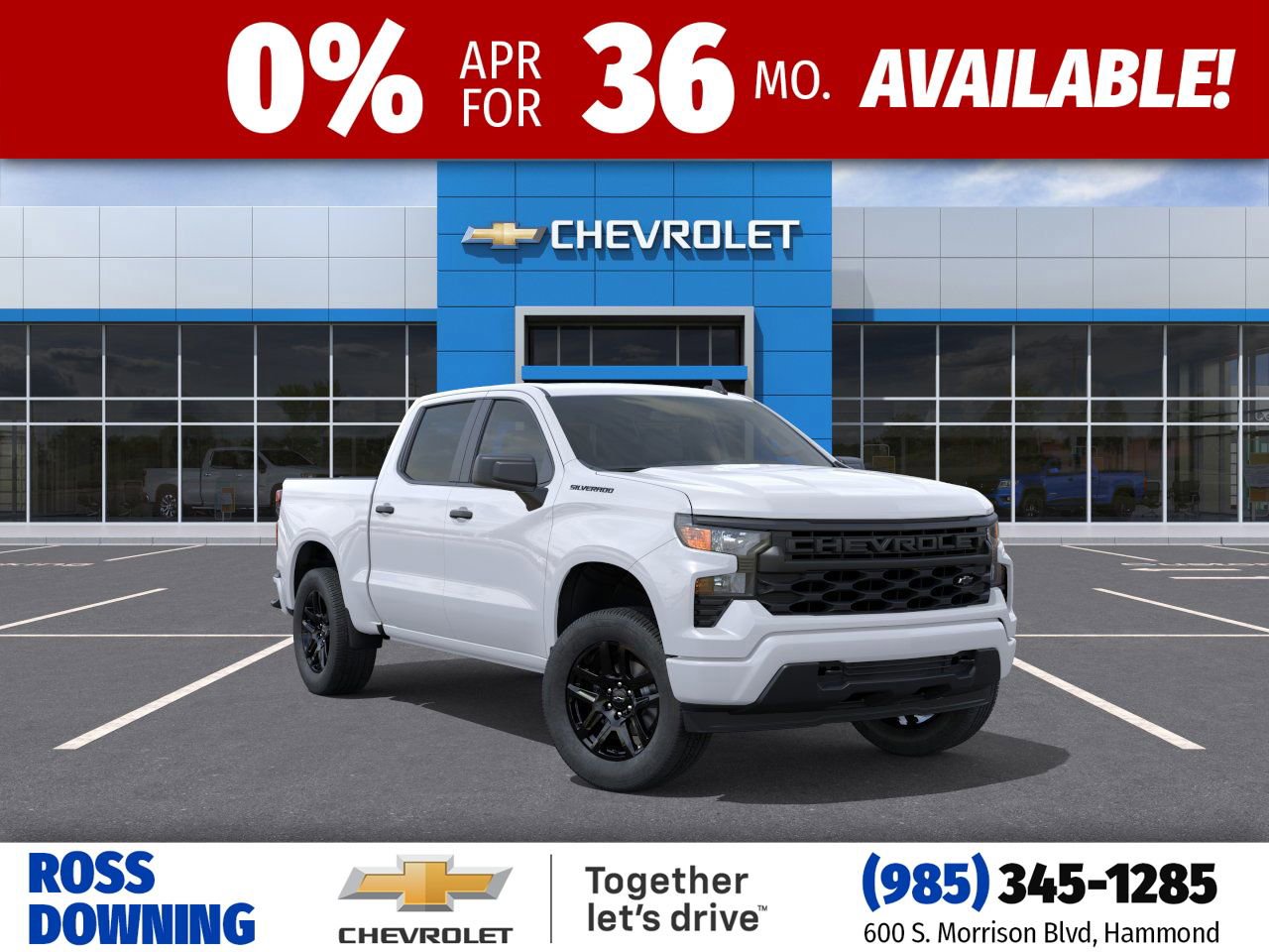 New 2026 Chevrolet Silverado 1500 Custom w/ LPO, Dark Essentials Package