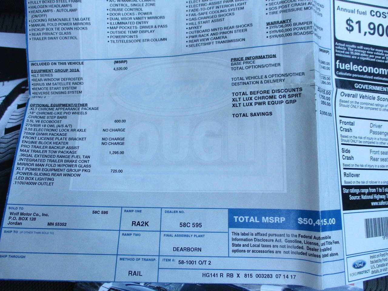 Used 2018 Ford F150 XLT w/ Equipment Group 302A Luxury image 34