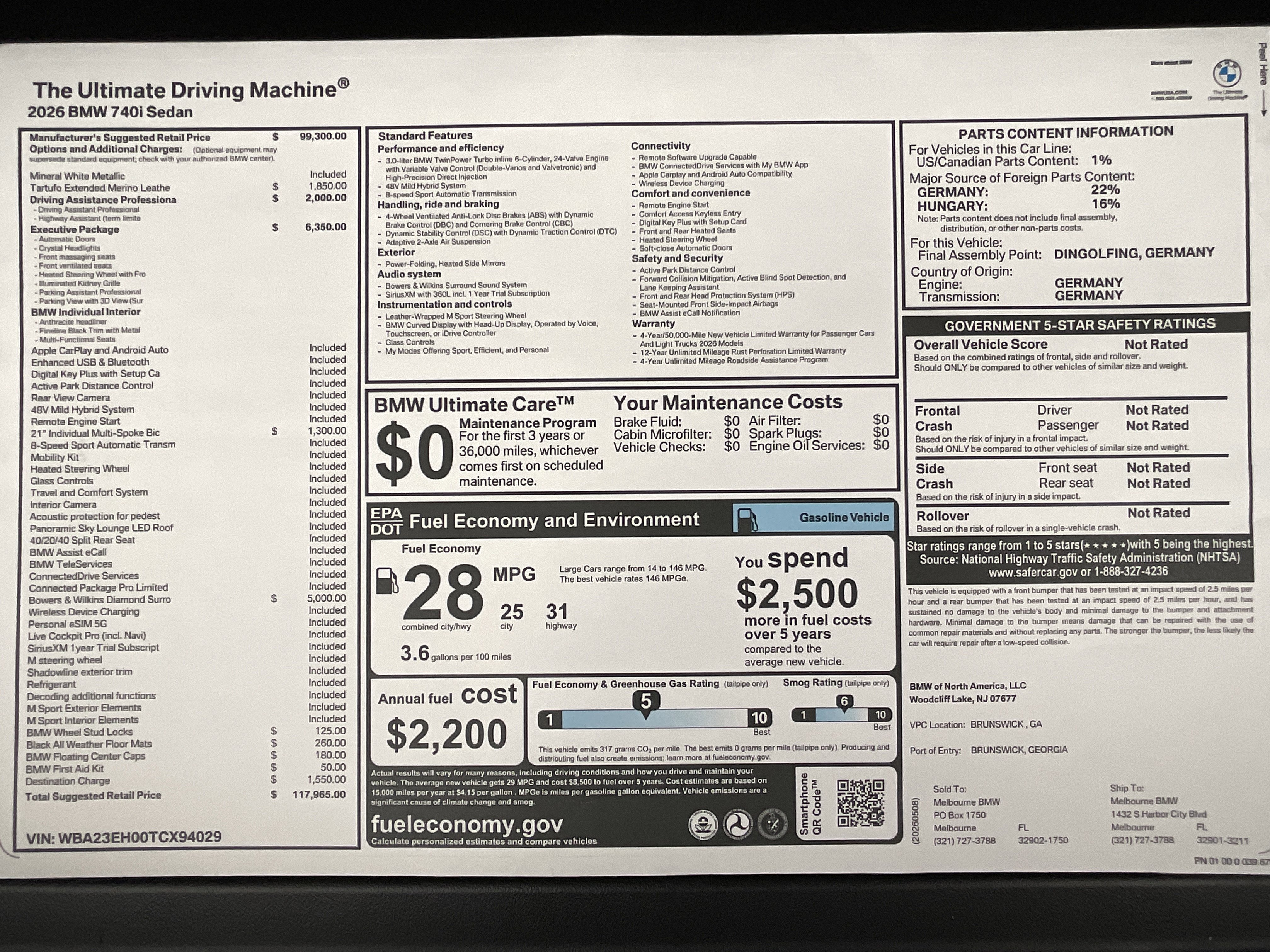 New 2026 BMW 740i w/ Executive Package RWD image 33