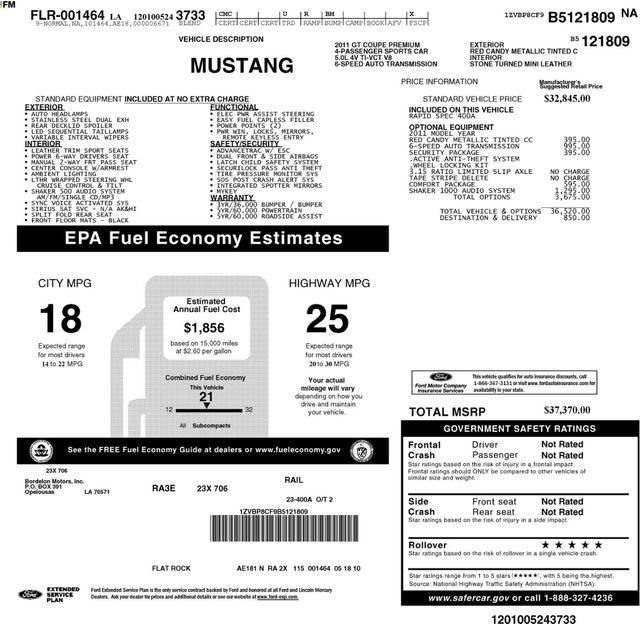 Used 2011 Ford Mustang GT Premium w/ Comfort Pkg RWD image 11