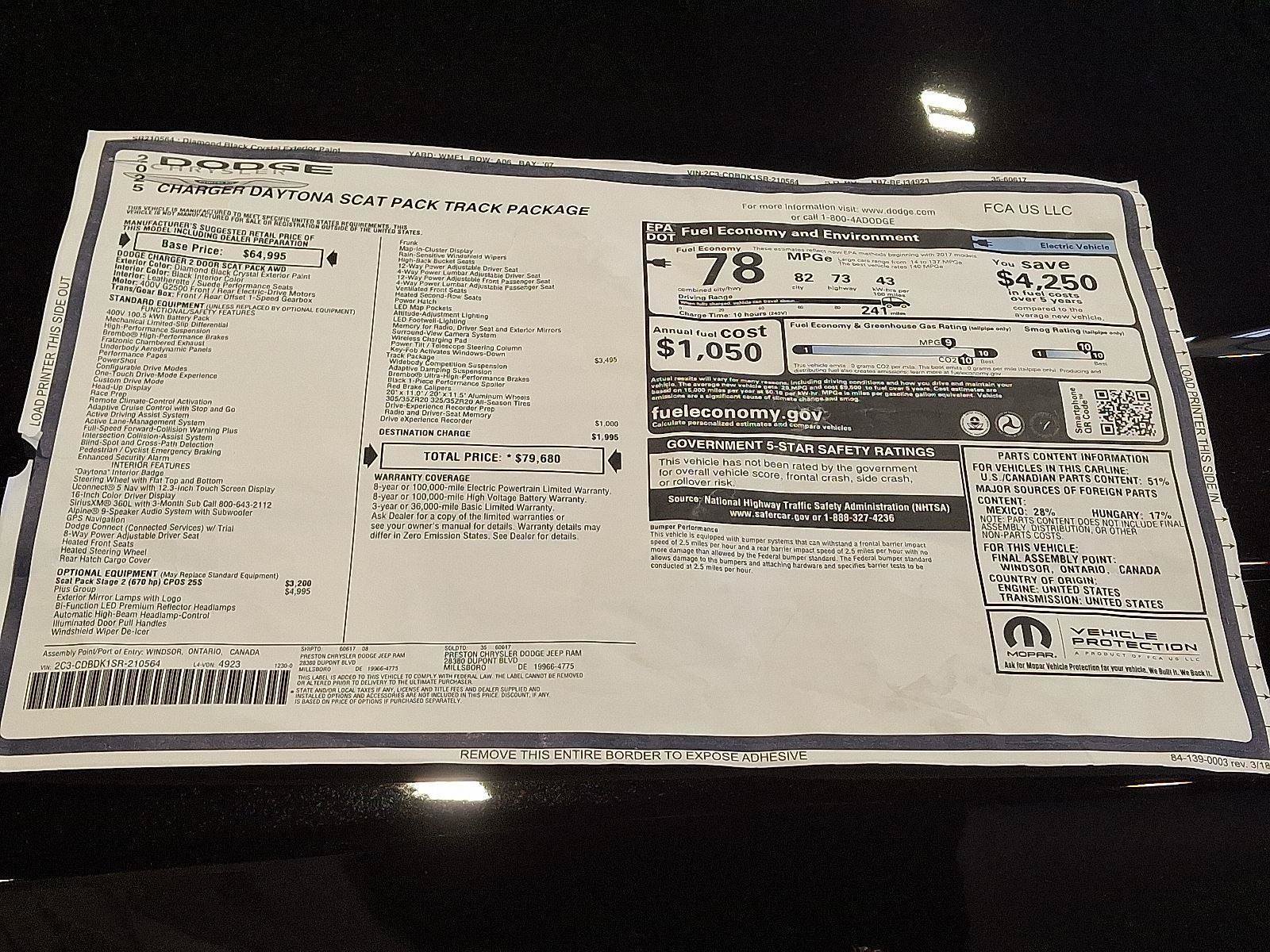 New 2025 Dodge Charger Daytona Scat Pack w/ Track Pack AWD/4WD image 17