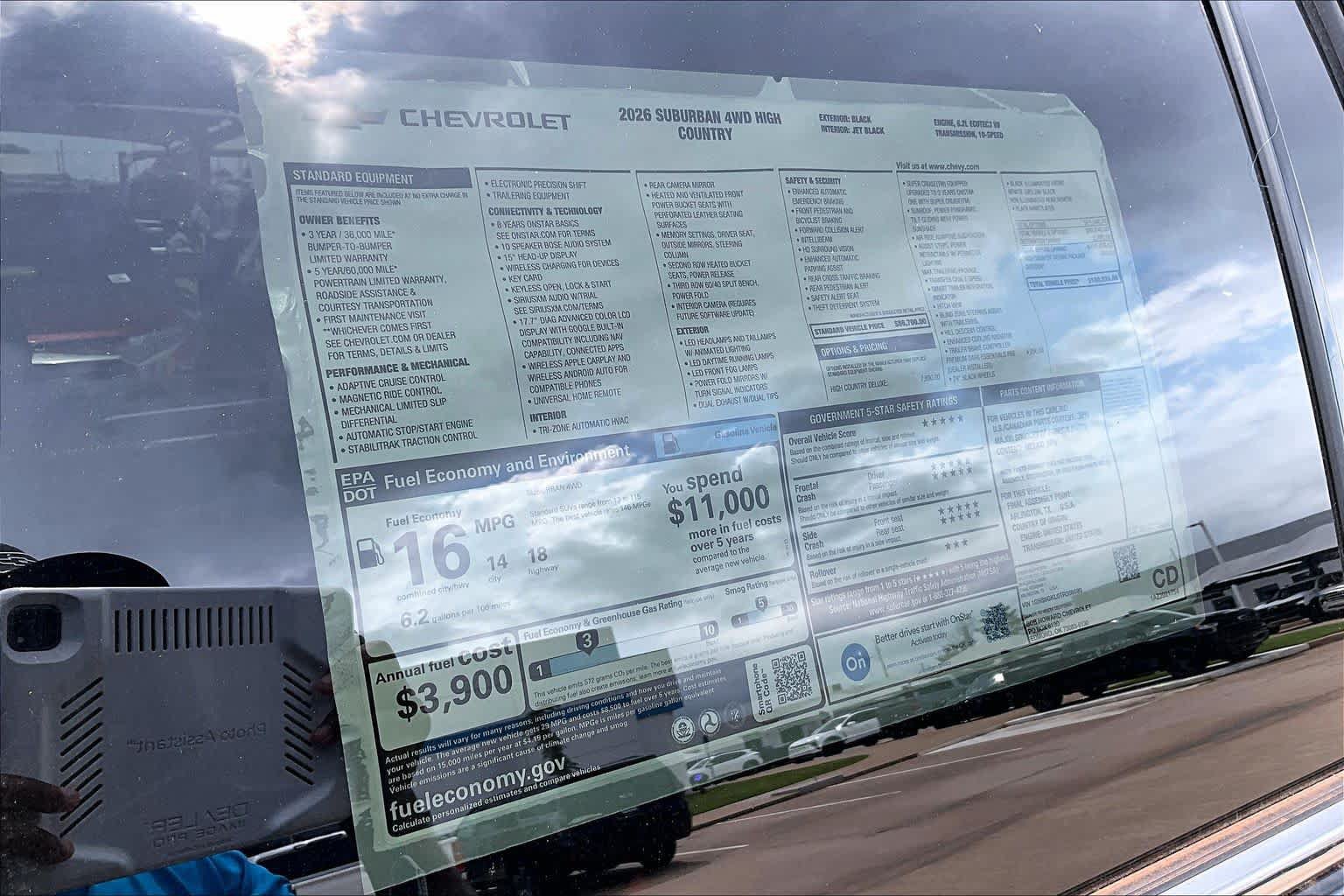 New 2026 Chevrolet Suburban High Country AWD/4WD image 21