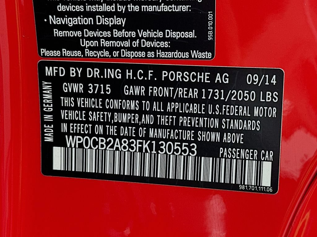 Used 2015 Porsche Boxster GTS RWD image 18