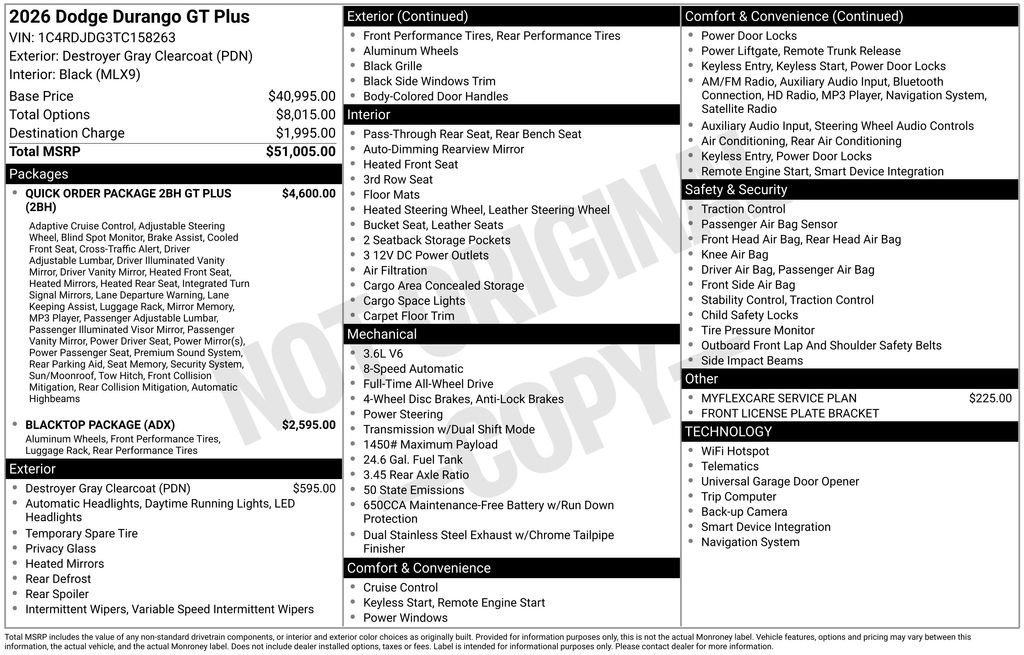 New 2026 Dodge Durango GT AWD/4WD image 27