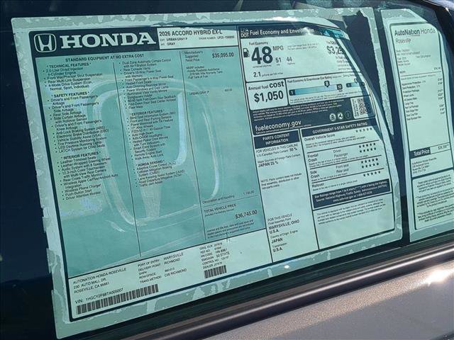 New 2026 Honda Accord EX-L image 17