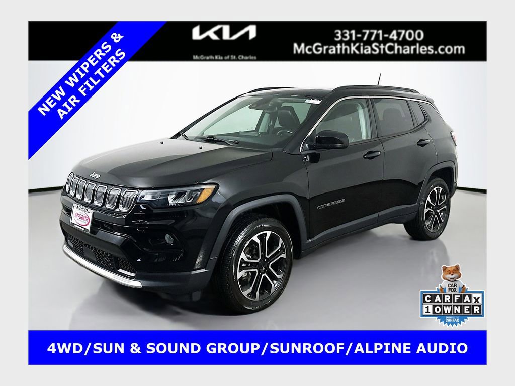 Used 2022 Jeep Compass Limited w/ Sun and Sound Group AWD/4WD image 1