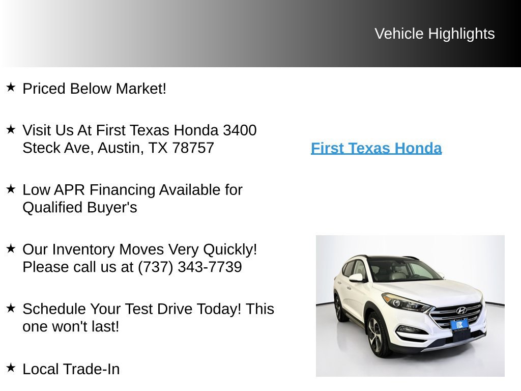 Used 2017 Hyundai Tucson Limited w/ Limited Ultimate Package 03 AWD/4WD image 10