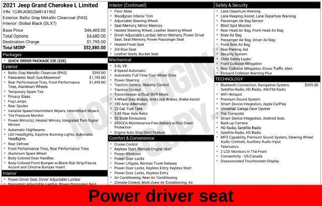 Used 2021 Jeep Grand Cherokee L Limited AWD/4WD image 41