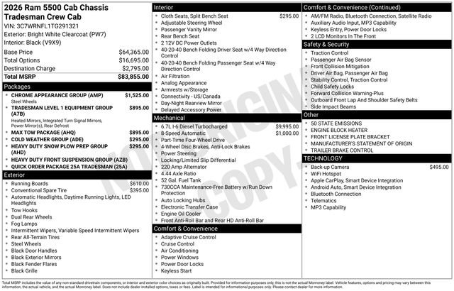 New 2026 RAM 5500 Tradesman w/ Chrome Appearance Group AWD/4WD image 7