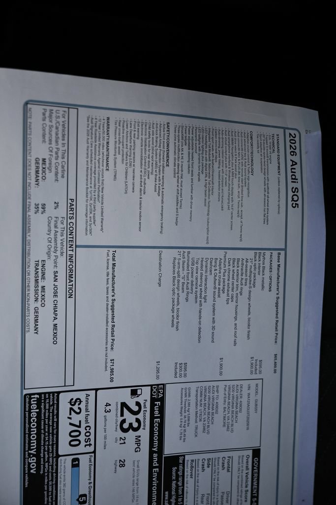 New 2026 Audi SQ5 Premium Plus AWD/4WD image 14