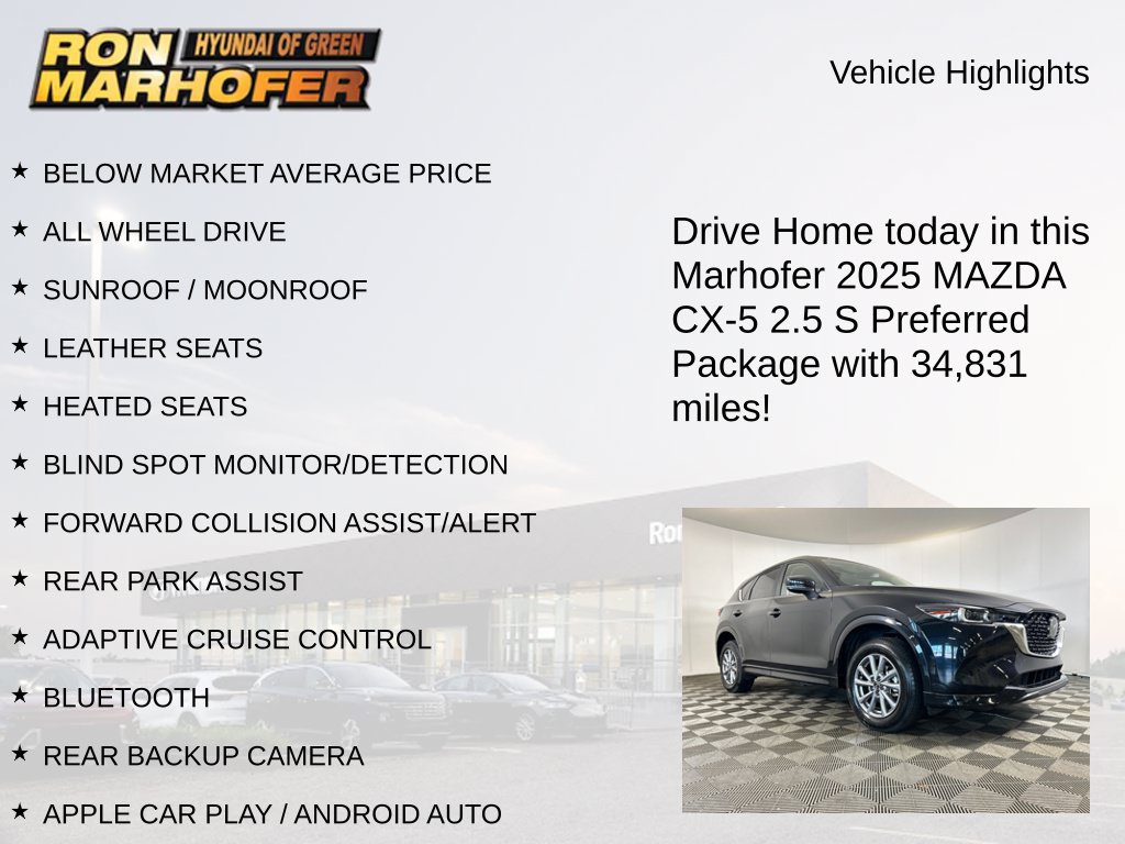 Used 2025 MAZDA CX-5 AWD 2.5 S w/ Preferred Package image 14