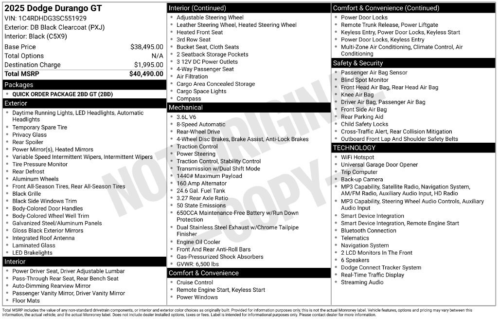 Used 2025 Dodge Durango GT RWD image 6