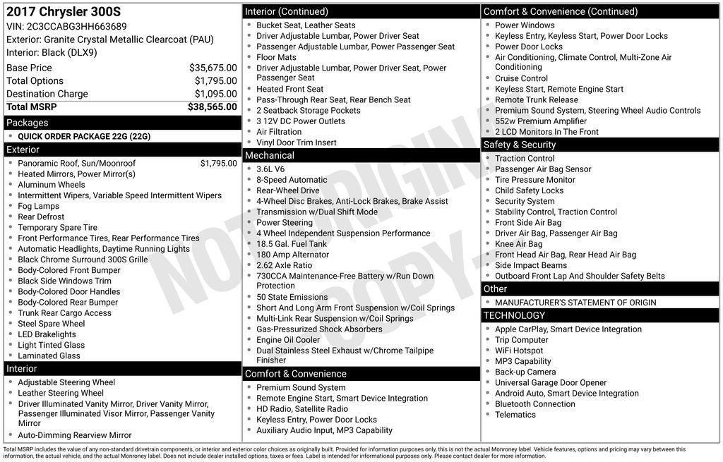 Used 2017 Chrysler 300 S image 3