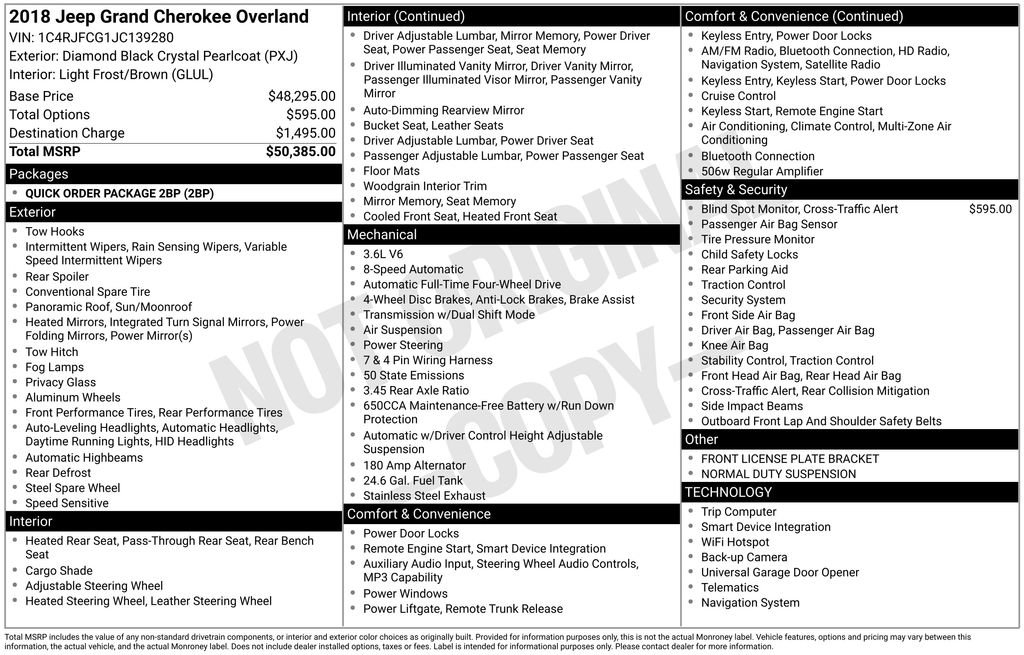 Used 2018 Jeep Grand Cherokee Overland image 34