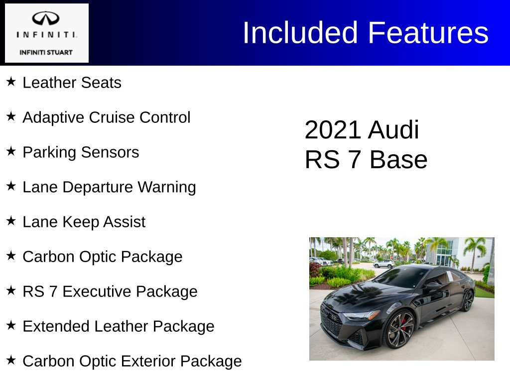 Used 2021 Audi RS 7 Sportback w/ Carbon Optic Package AWD/4WD image 3