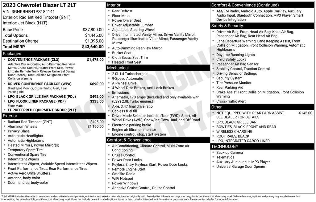 Used 2023 Chevrolet Blazer LT w/ Convenience Package image 4