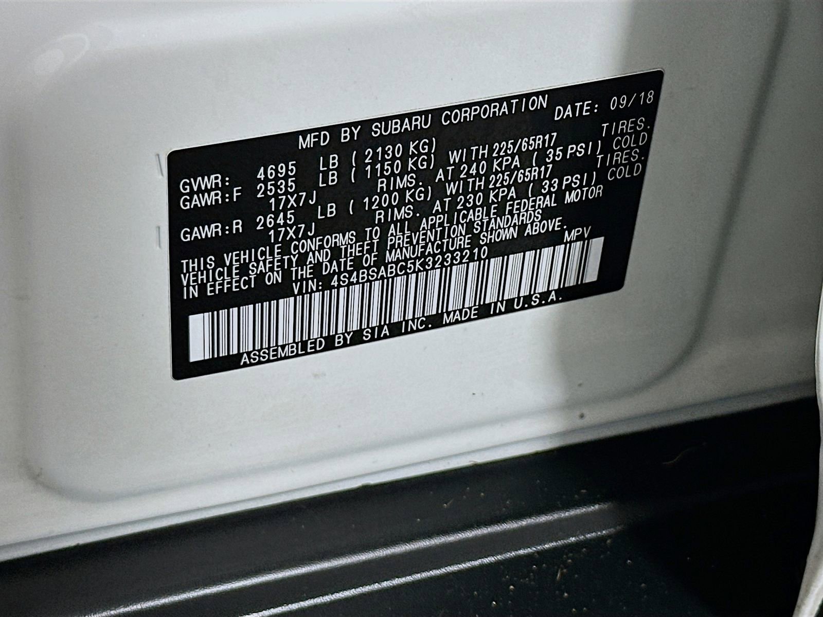 Used 2019 Subaru Outback 2.5i image 30