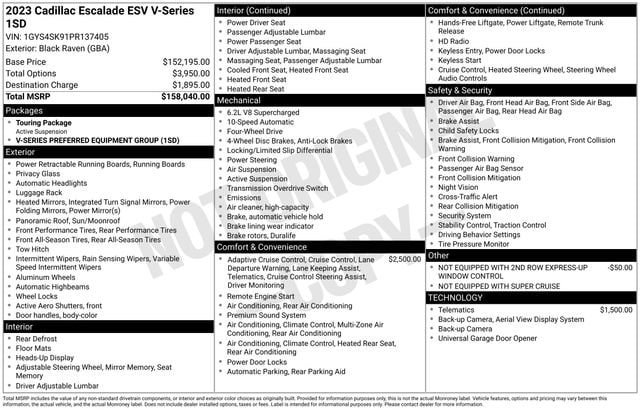 Certified 2023 Cadillac Escalade ESV V AWD/4WD image 38