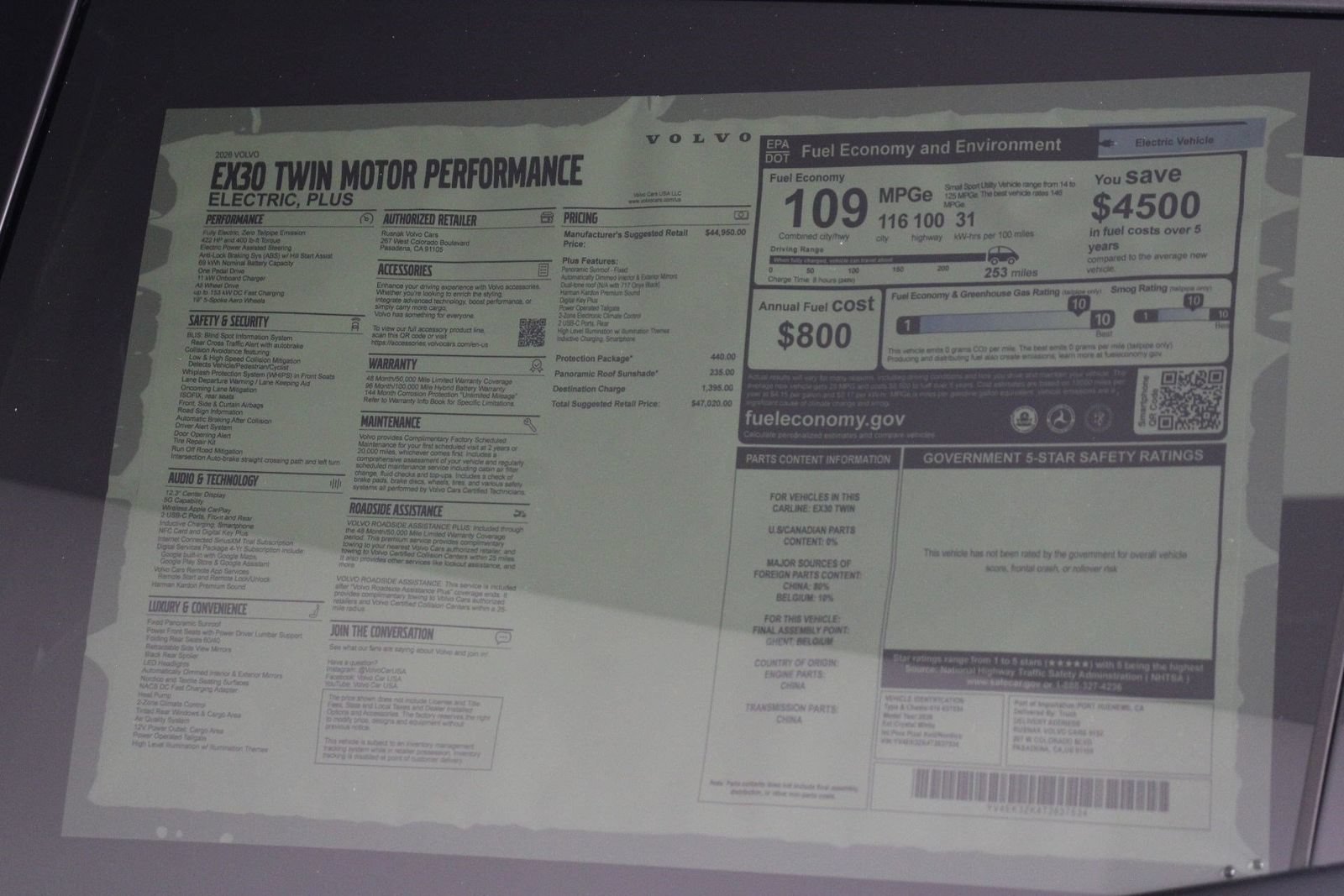 New 2026 Volvo EX30 Plus w/ Protection Package AWD/4WD image 17