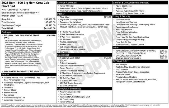 Certified 2026 RAM 1500 Big Horn AWD/4WD image 8