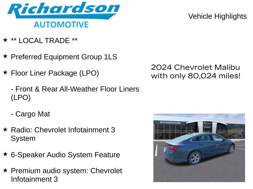 Used 2024 Chevrolet Malibu LS w/ LPO, Floor Liner Package FWD image 11