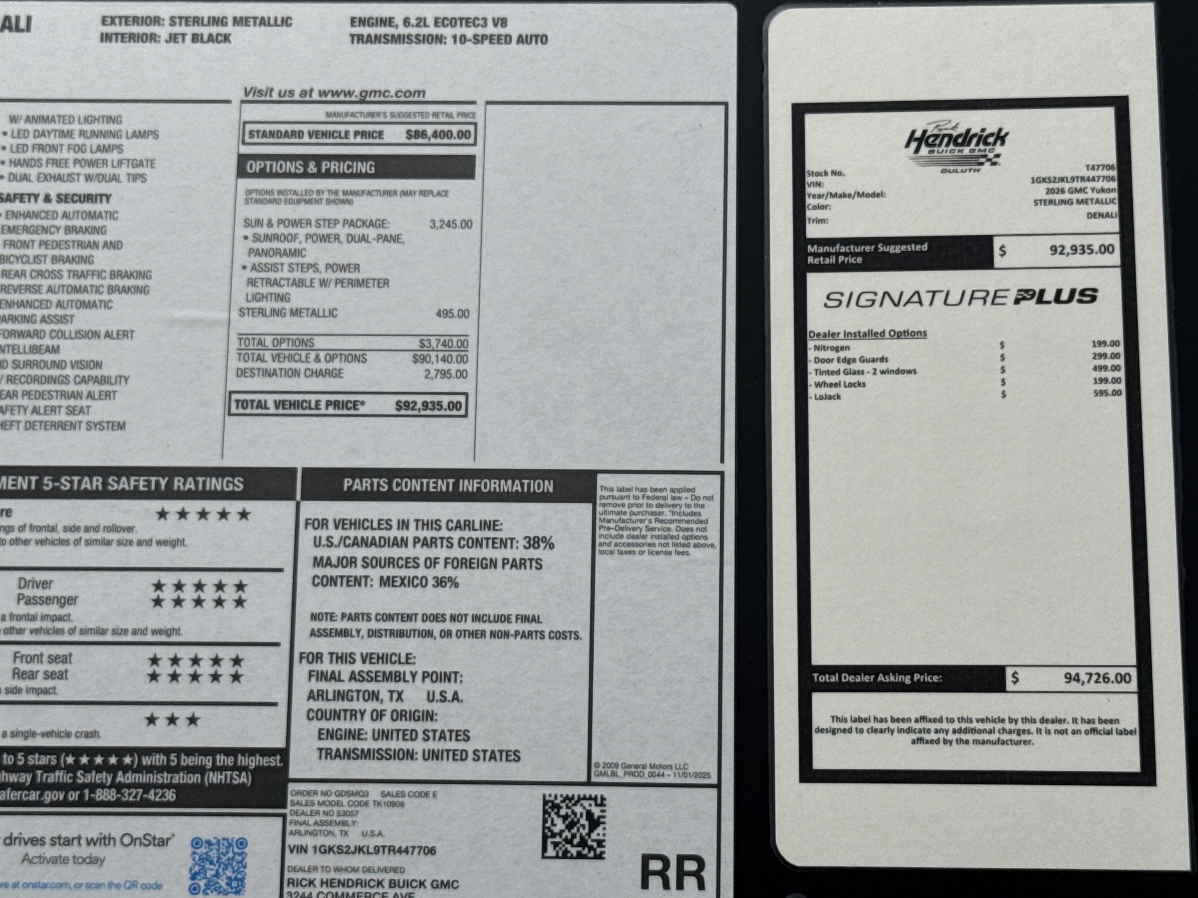 New 2026 GMC Yukon XL Denali w/ Sun & Power Step Package AWD/4WD image 42