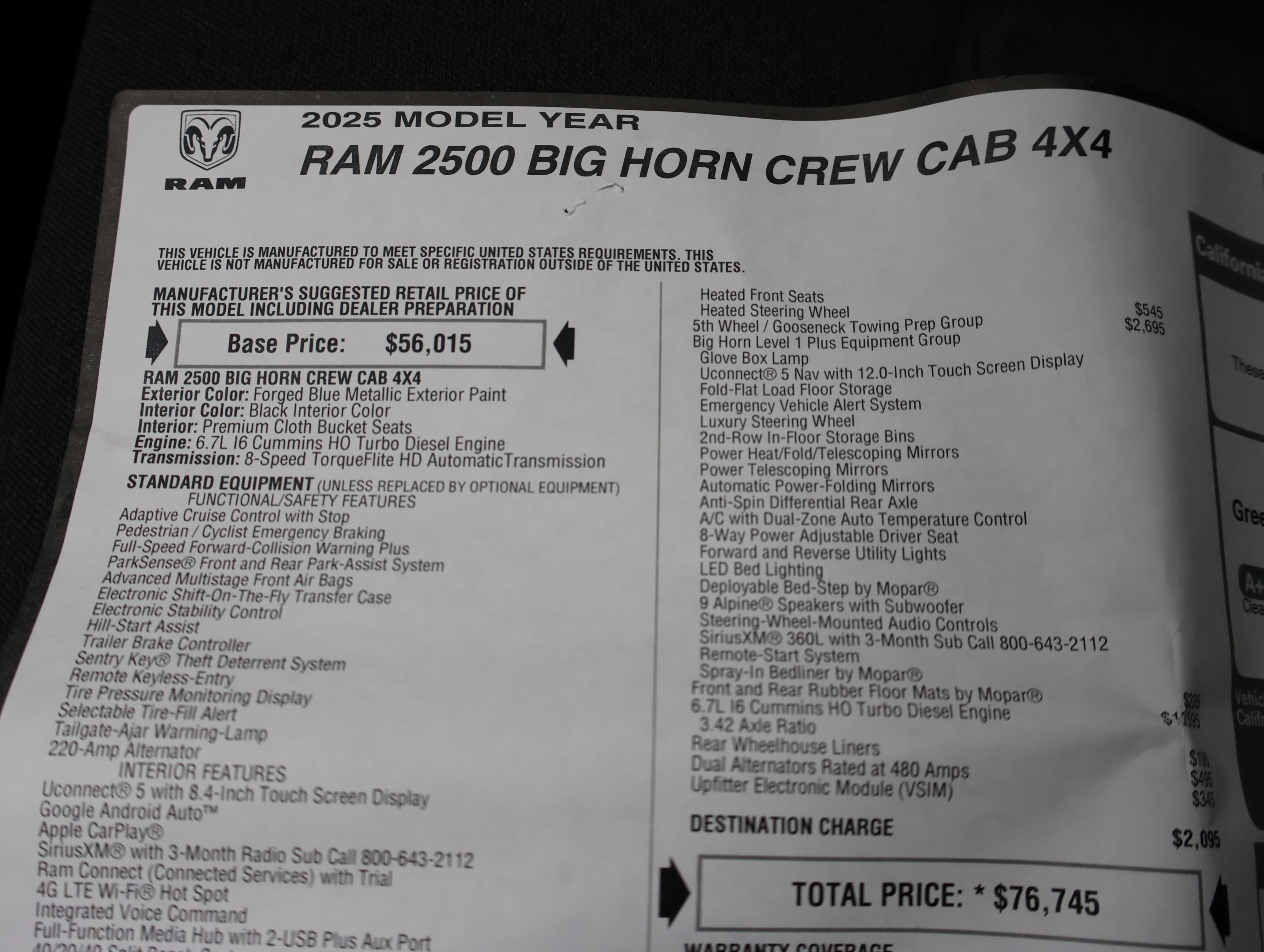 Used 2025 RAM 2500 Big Horn AWD/4WD image 64