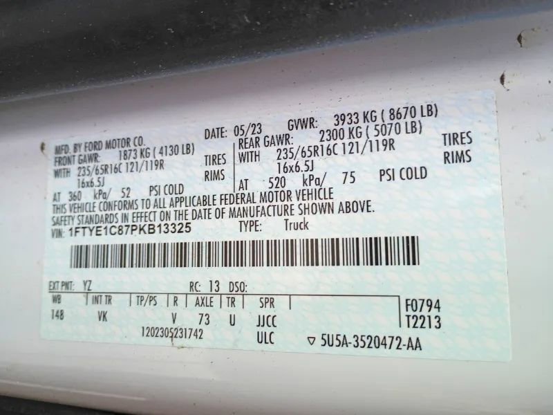 Used 2023 Ford Transit 150 Medium Roof w/ Load Area Protection Package image 11