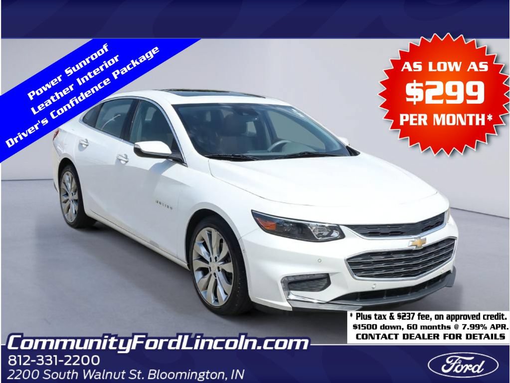 Used 2017 Chevrolet Malibu Premier w/ Premier Sun and Wheel Package FWD image 1