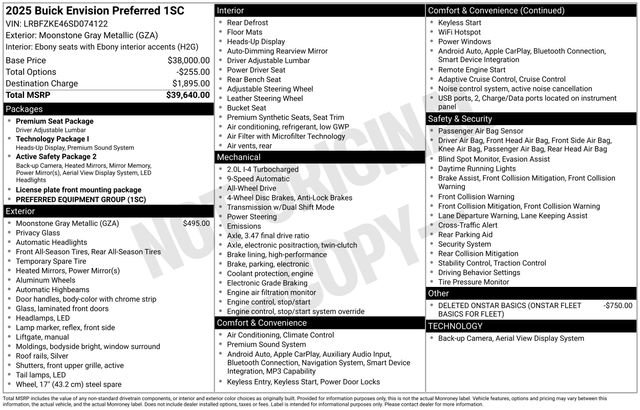 Certified 2025 Buick Envision Preferred image 40