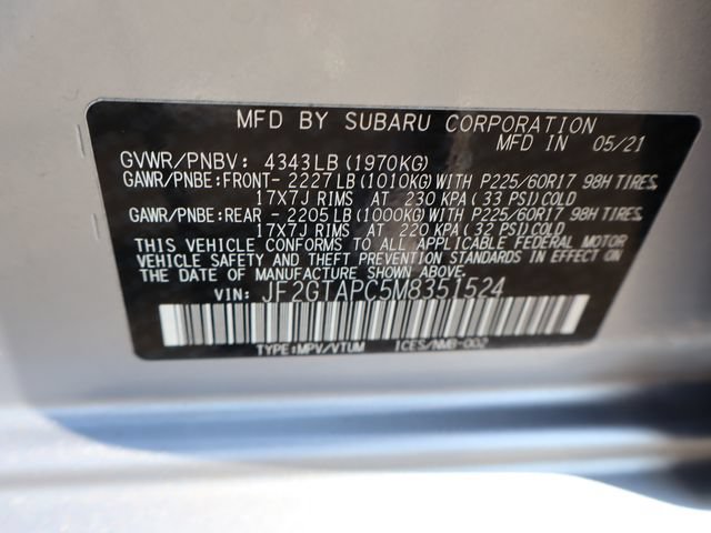 Certified 2021 Subaru Crosstrek 2.0i Premium AWD/4WD image 45