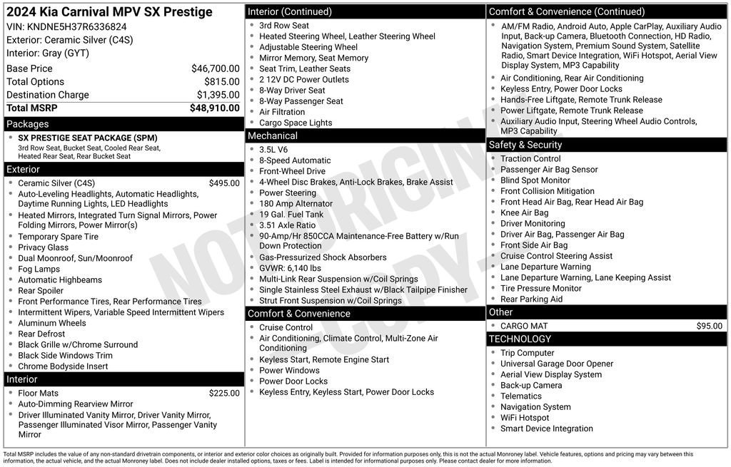 Certified 2024 Kia Carnival SX Prestige image 5