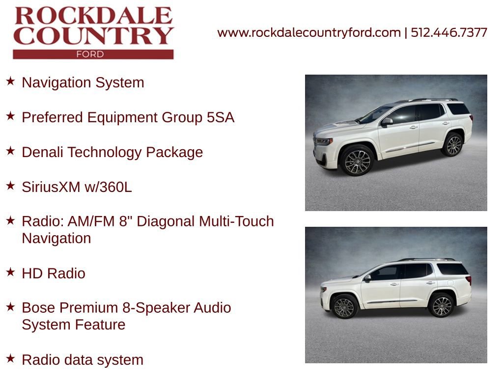 Used 2021 GMC Acadia Denali w/ Denali Technology Package image 7