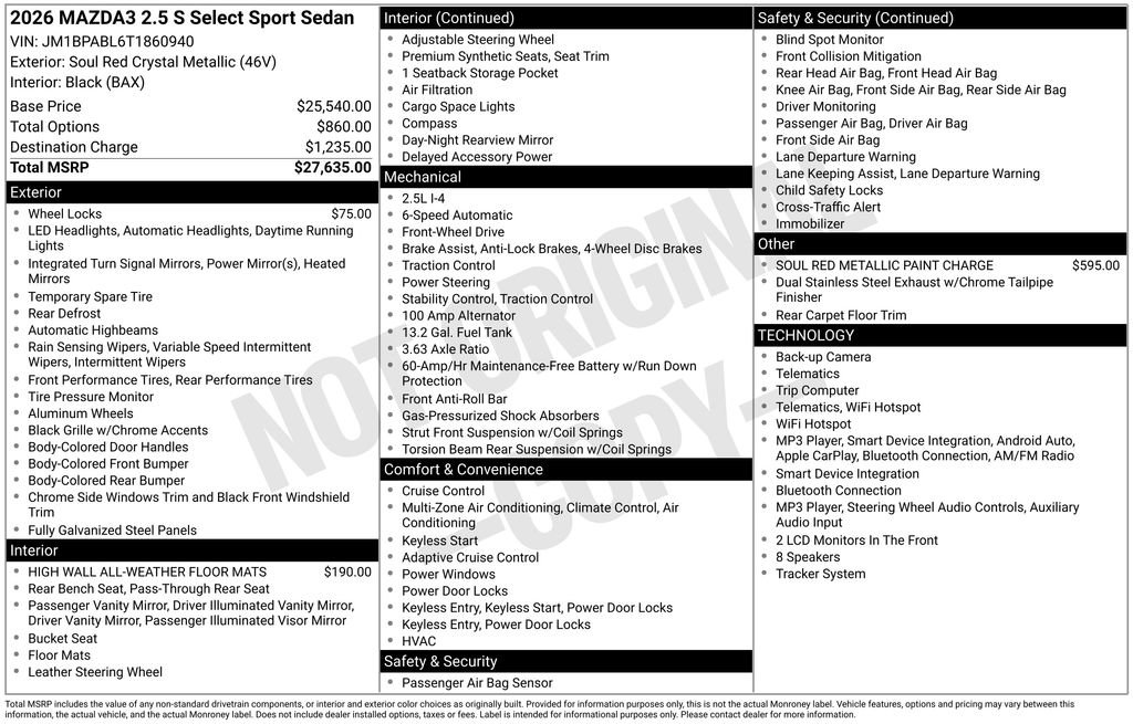 Certified 2026 MAZDA MAZDA3 s Sport FWD image 3
