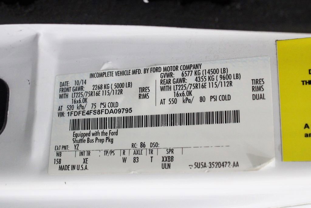 Used 2015 Ford E-450 and Econoline 450 Super Duty w/ Shuttle Bus Prep Package image 16