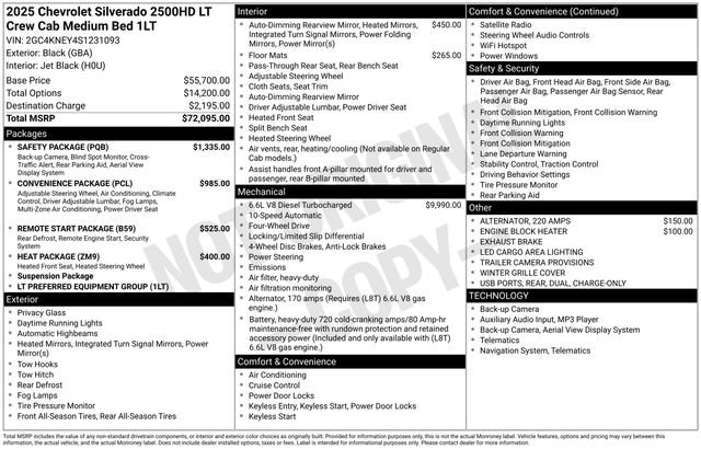New 2025 Chevrolet Silverado 2500 LT w/ Safety Package image 5
