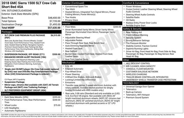 Used 2018 GMC Sierra 1500 SLT AWD/4WD image 31