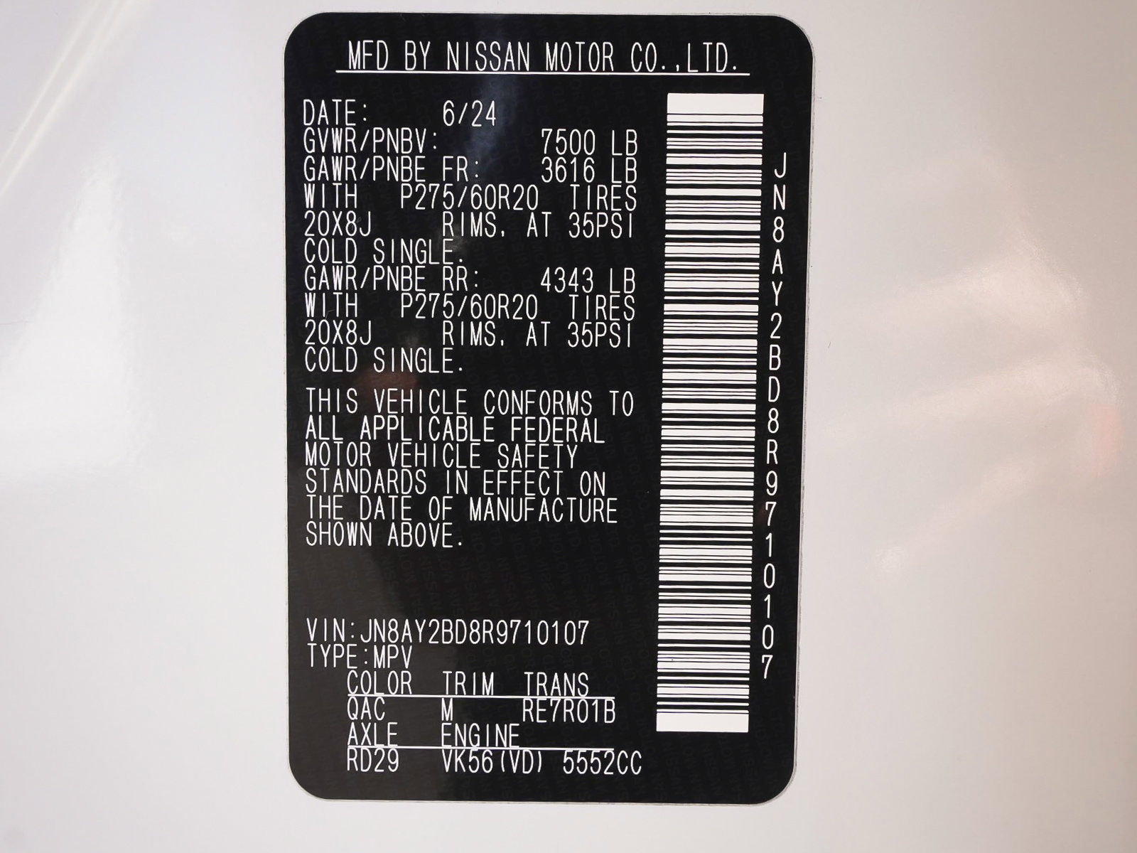 Used 2024 Nissan Armada SL w/ Cargo Package image 14