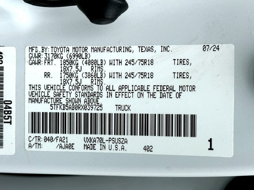 Used 2024 Toyota Tundra SR w/ SR Tow Package RWD image 30