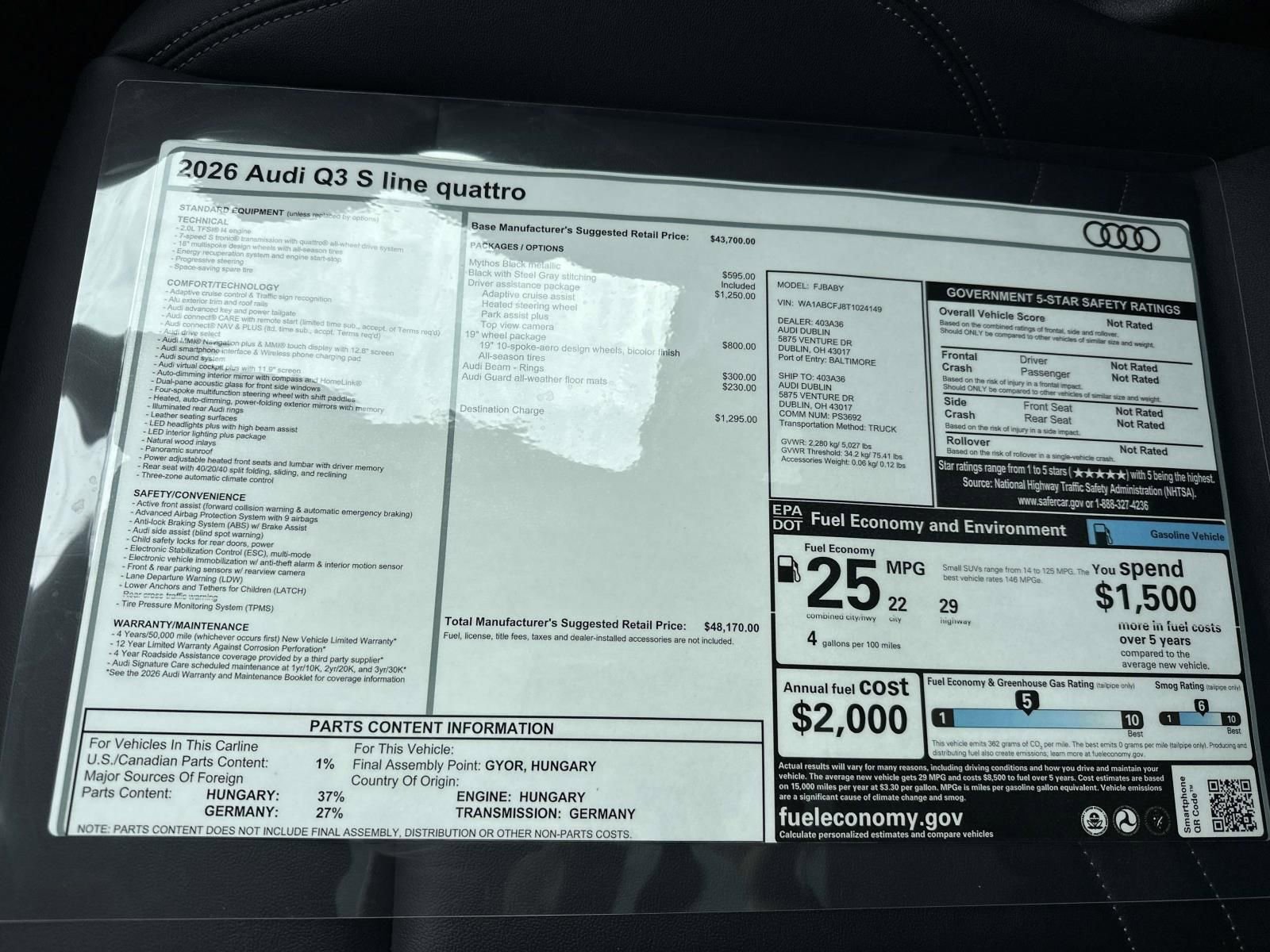 New 2026 Audi Q3 quattro 2.0T image 34