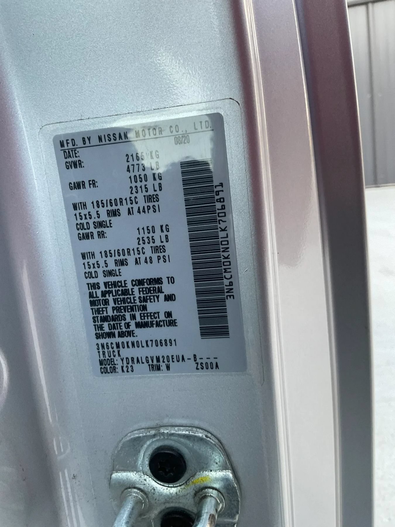 Used 2020 Nissan NV200 SV FWD image 33