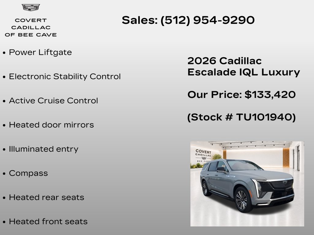 New 2026 Cadillac Escalade IQL Luxury AWD/4WD image 14