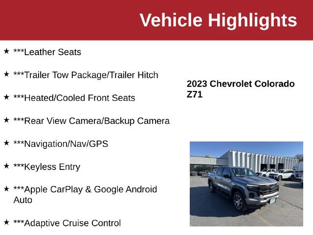 Used 2023 Chevrolet Colorado Z71 w/ Z71 Convenience Package 2 AWD/4WD image 10